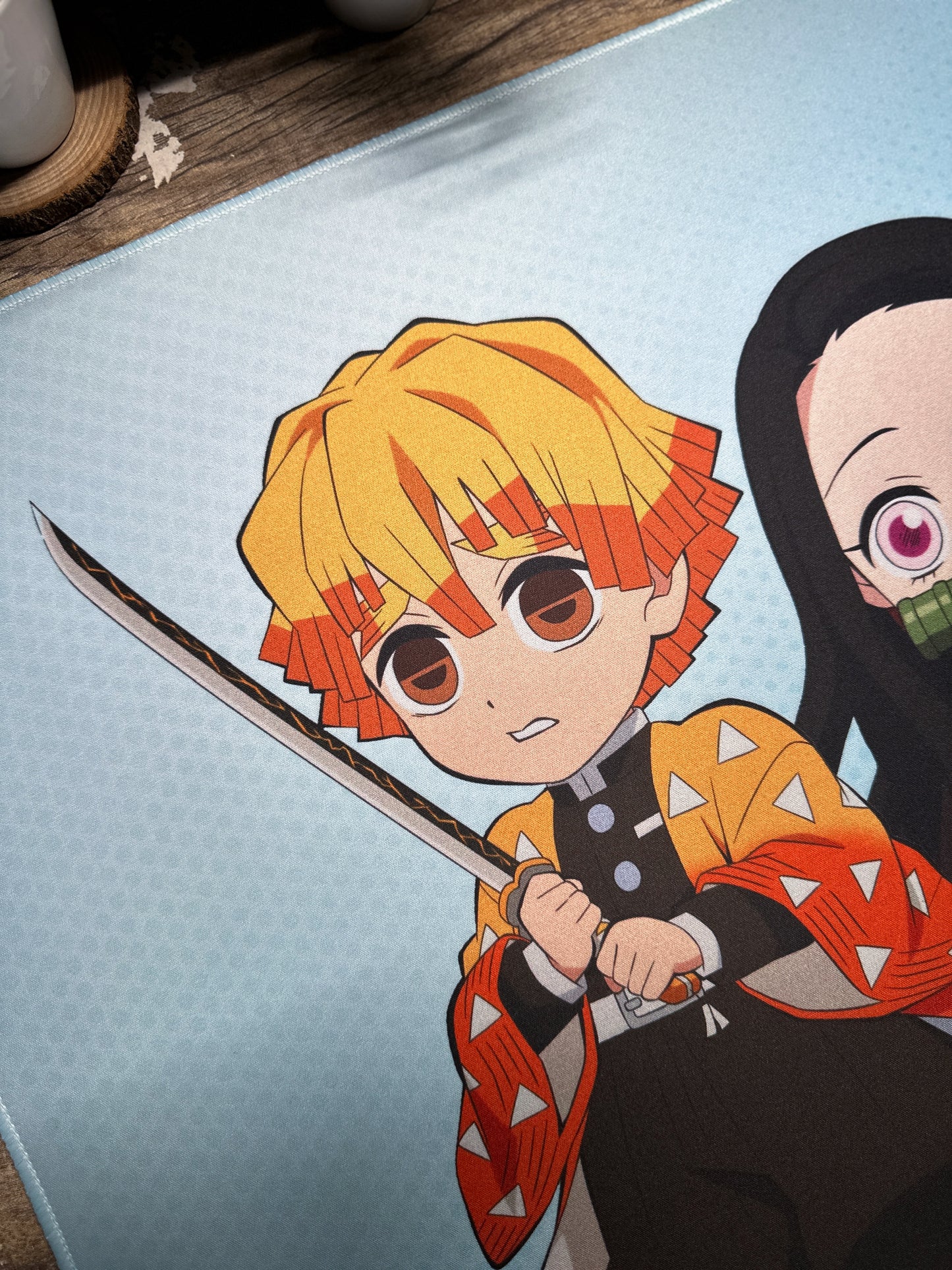 Demon Slayer Deskmat - Tanjiro, Nezuko, Zenitsu, Inosuke Chibi/Cute Mousepad 90x40cm