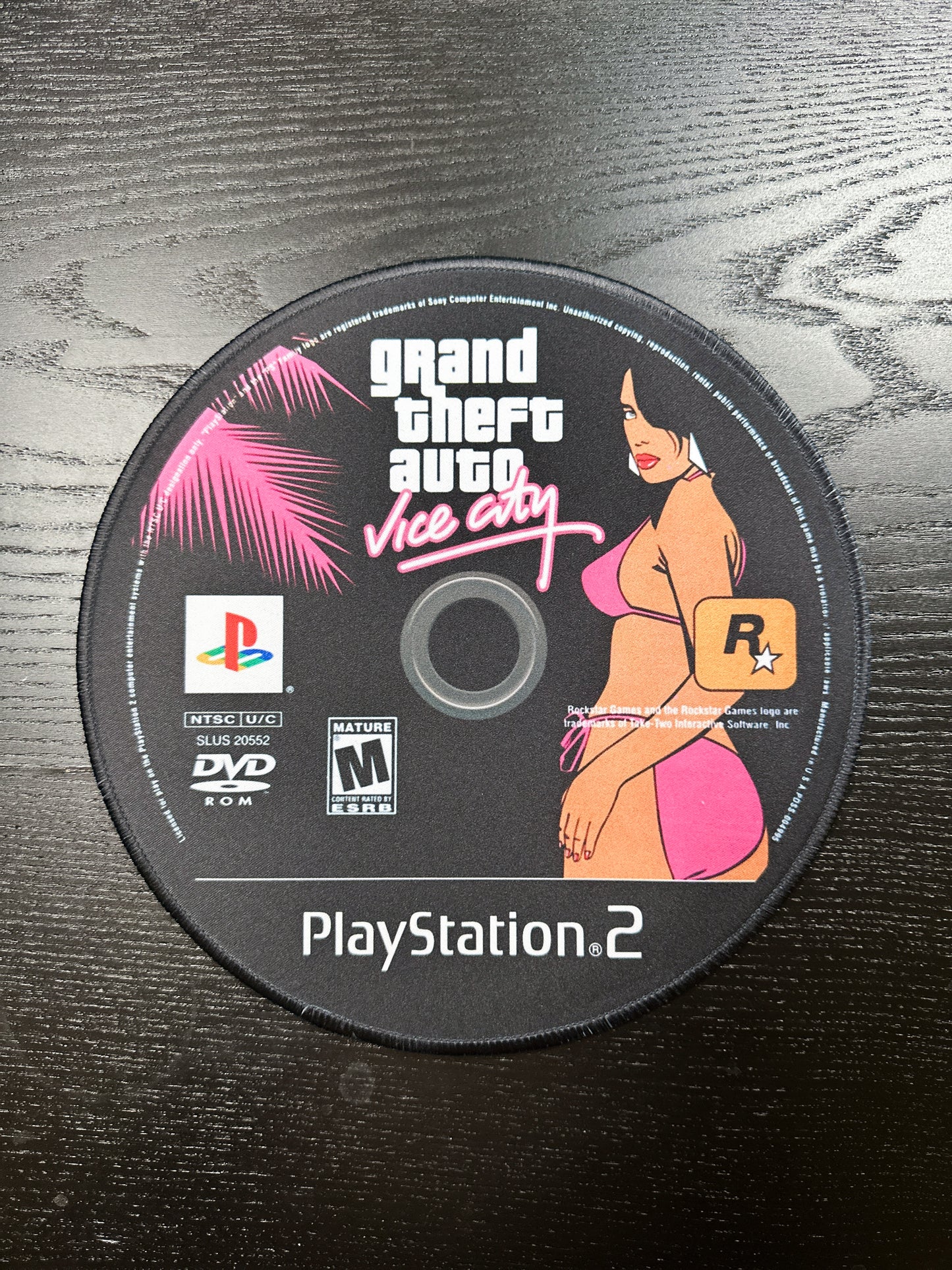 Grand Theft Auto Vice City Playstation 2 CD Game Mousepad | 9.5" x 9.5"