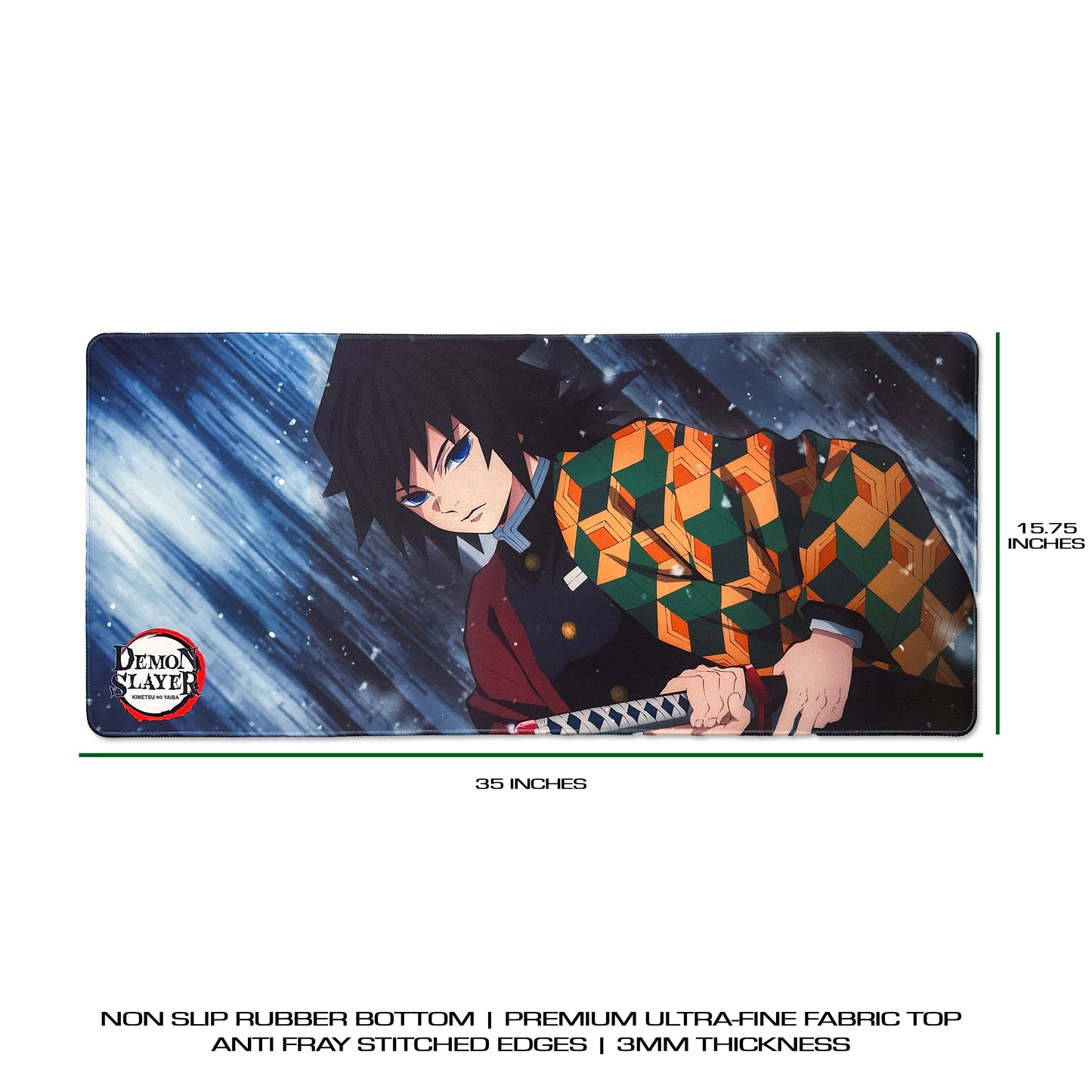 Demon Slayer | Giyu Mousepad XL - Anime Deskmat, TCG Playmat