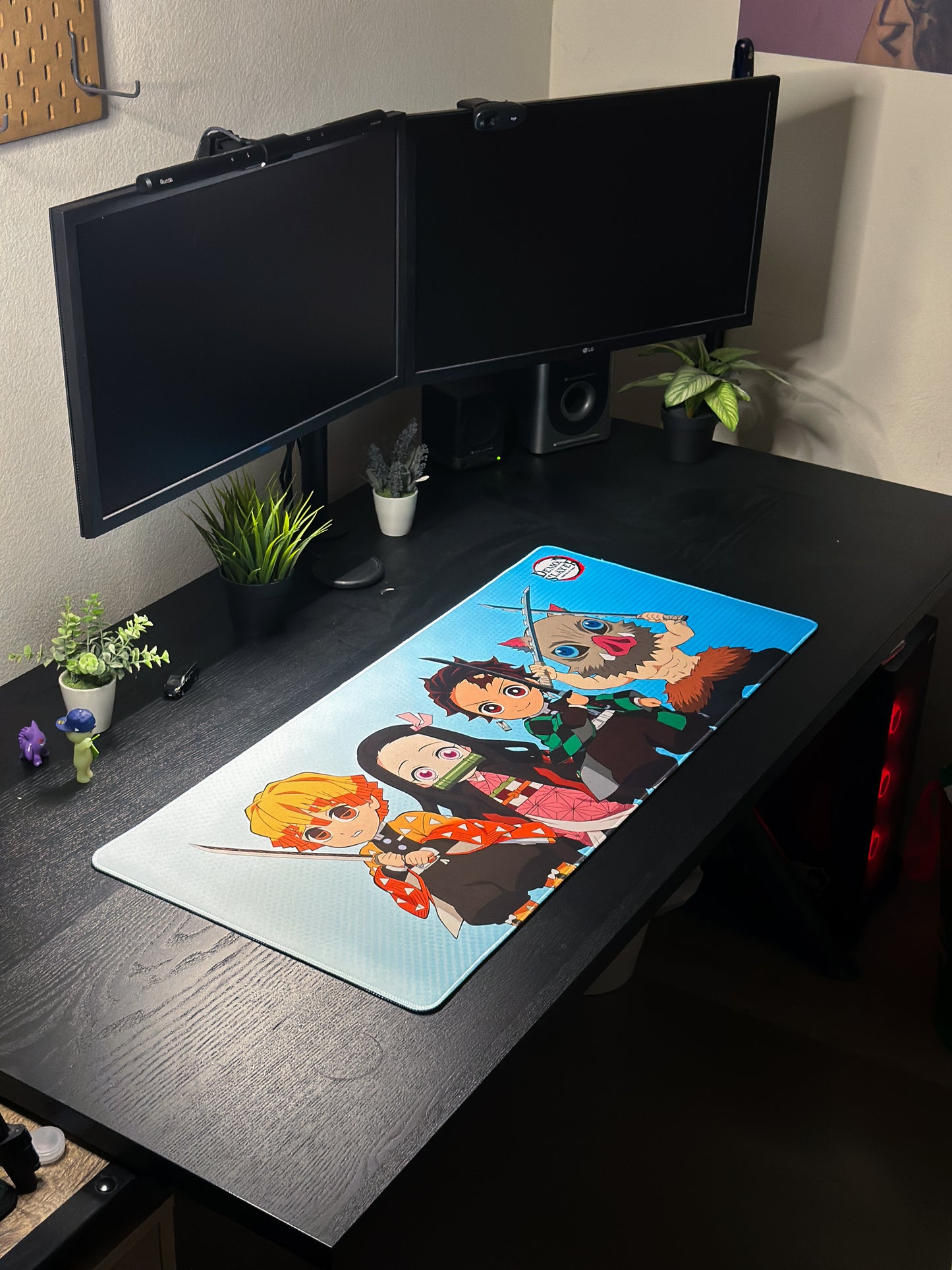 Demon Slayer Deskmat - Tanjiro, Nezuko, Zenitsu, Inosuke Chibi/Cute Mousepad 90x40cm