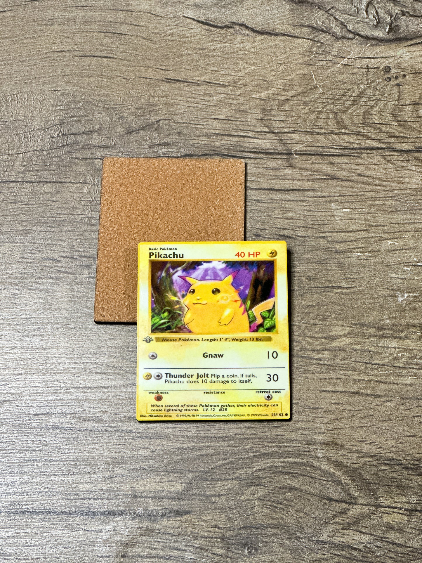 Pokemon Trading Card Game Coasters | 4 Pack Set | Charizard, Pikachu, Blastoise, Mew