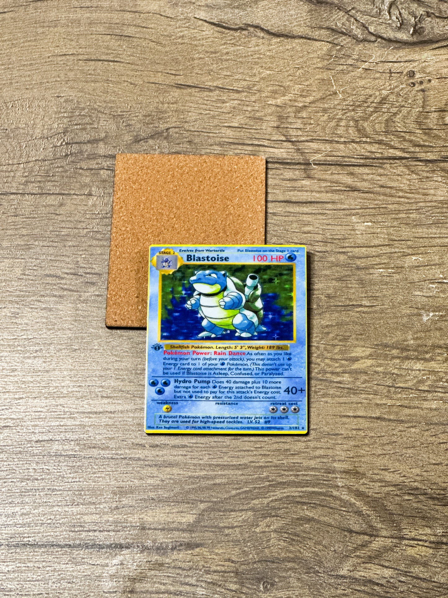 Pokemon Trading Card Game Coasters | 4 Pack Set | Charizard, Pikachu, Blastoise, Mew