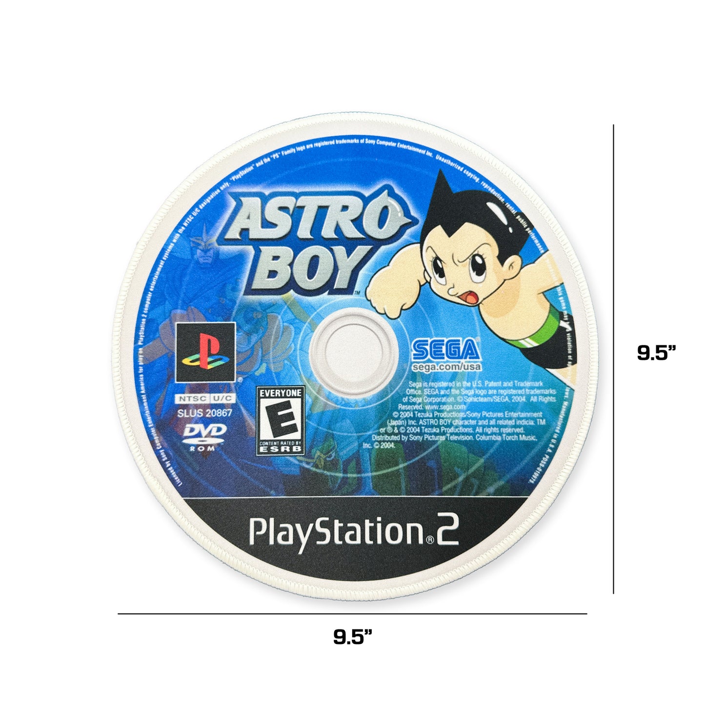 Astro Boy Playstation 2 CD Game Mousepad 9.5 x 9.5in