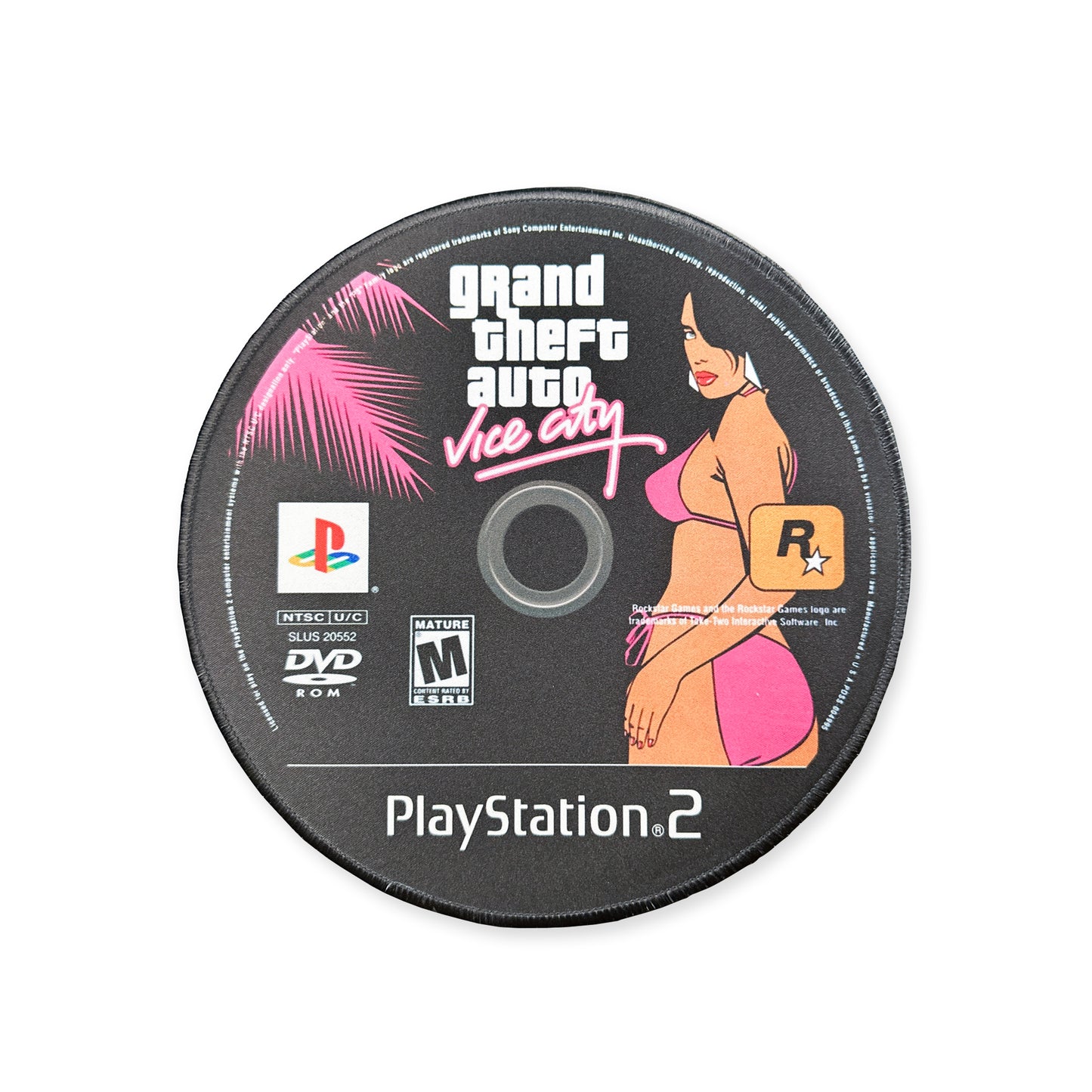 Grand Theft Auto Vice City Playstation 2 CD Game Mousepad | 9.5" x 9.5"