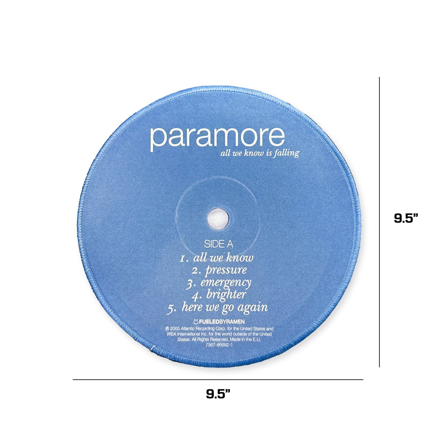 Paramore All We Know Is Falling Album CD Mousepad 9.5 x 9.5in