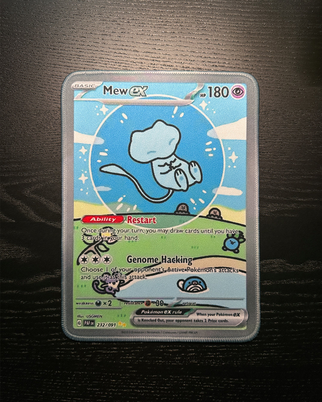 Pokemon Mousepad - Mew EX TCG 10 x 7.5in
