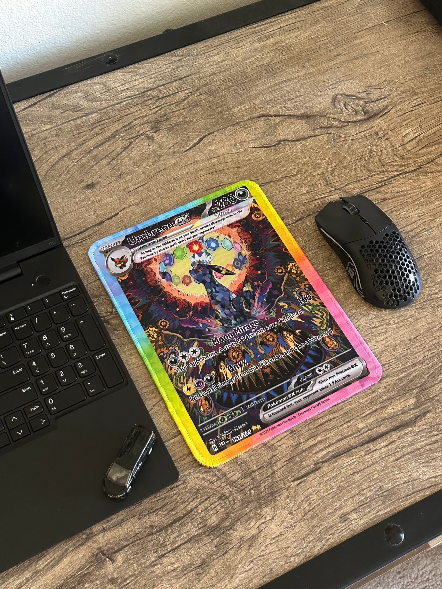 Pokemon TCG Full Art Eeveeloutions Mousepads - 10 x 7.5in, Gamer Desk Decor