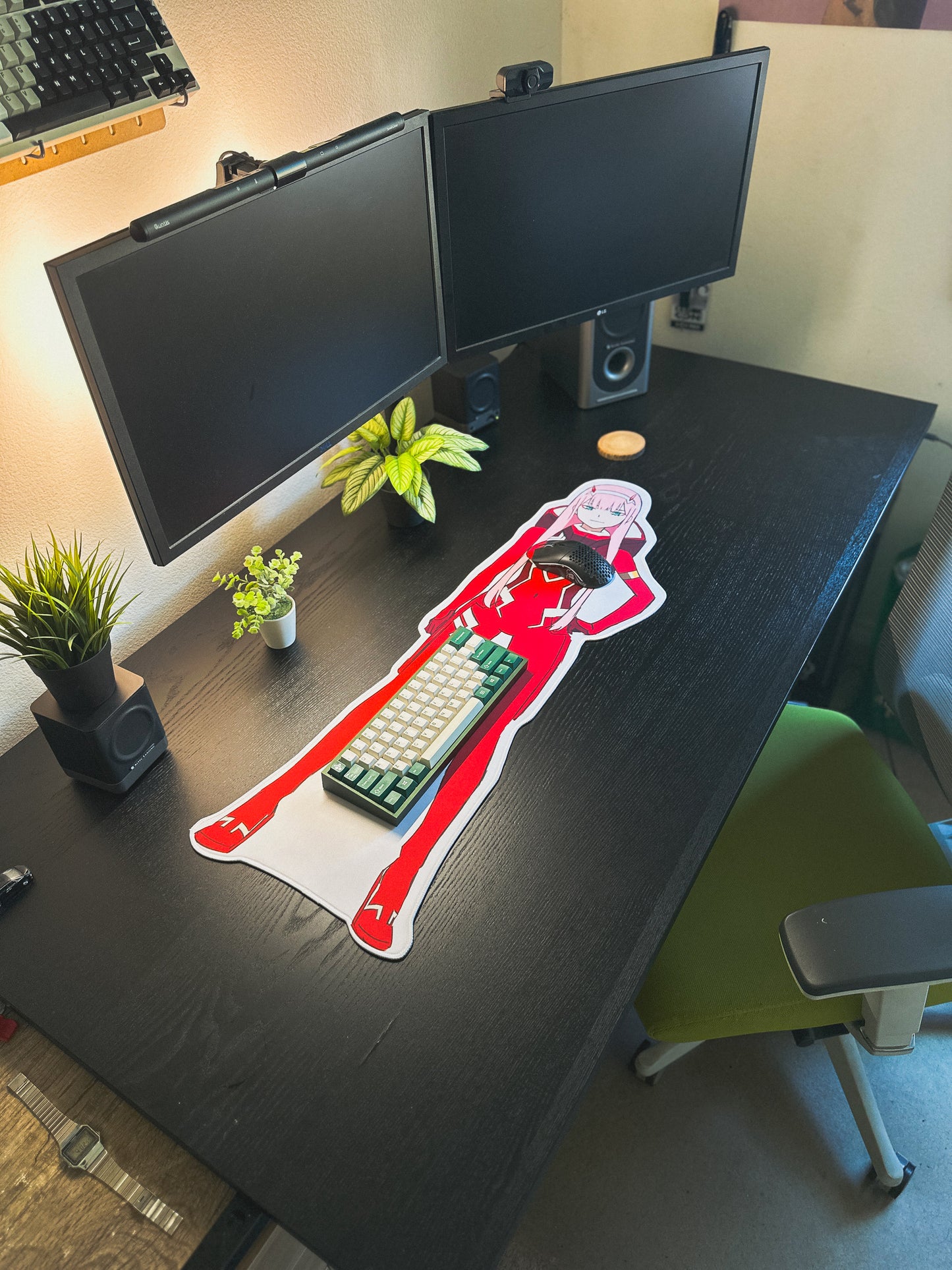 Zero Two Deskmat | 90x40cm, Die Cut | Anime Inspired