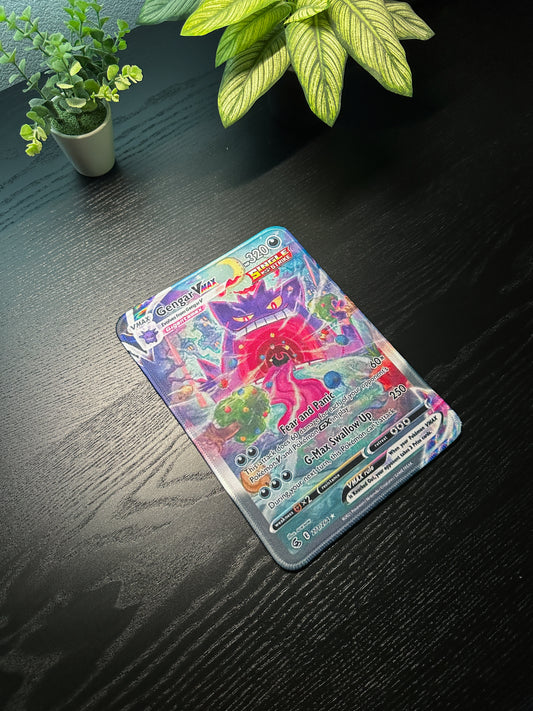 Gengar VMAX Pokemon TCG Full Art Mousepad 10 x 7.5in - Gamer Desk Decor