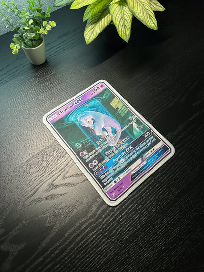 Mewtwo GX Pokemon TCG Full Art Mousepad 10 x 7.5in - Gamer Desk Decor