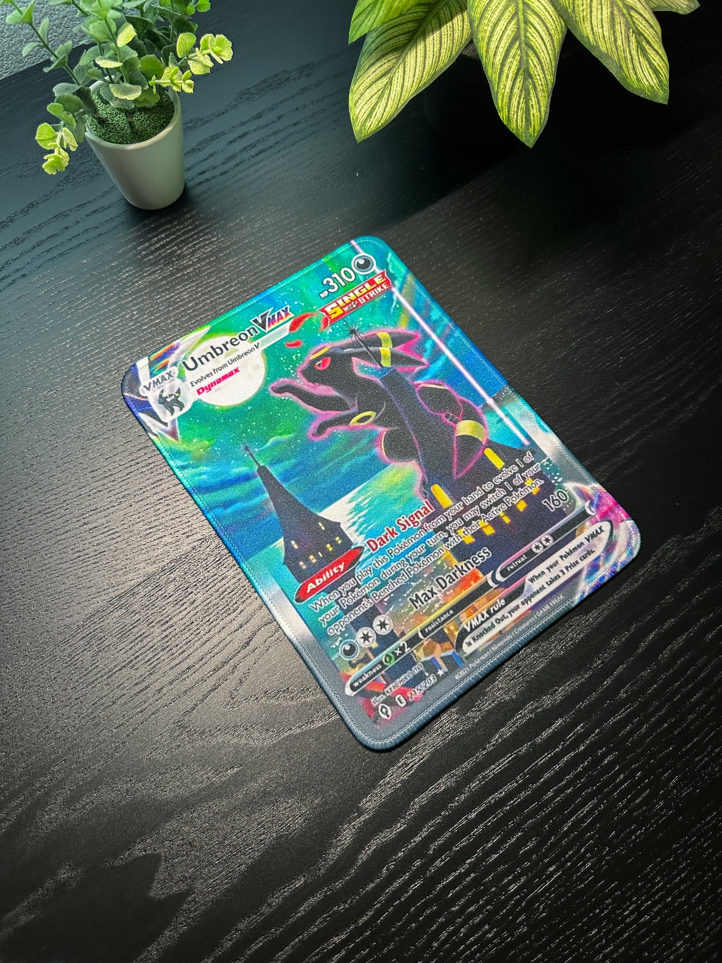 Umbreon VMAX Pokemon TCG Full Art Mousepad 10 x 7.5in - Gamer Desk Decor