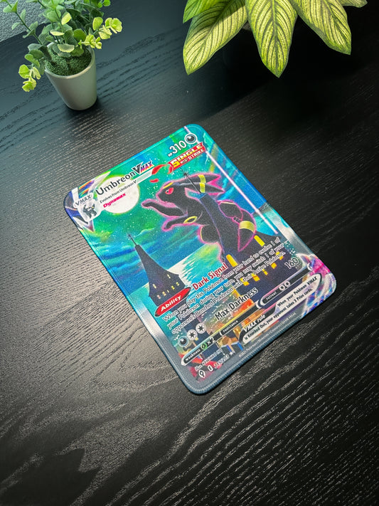 Umbreon VMAX Pokemon TCG Full Art Mousepad 10 x 7.5in - Gamer Desk Decor