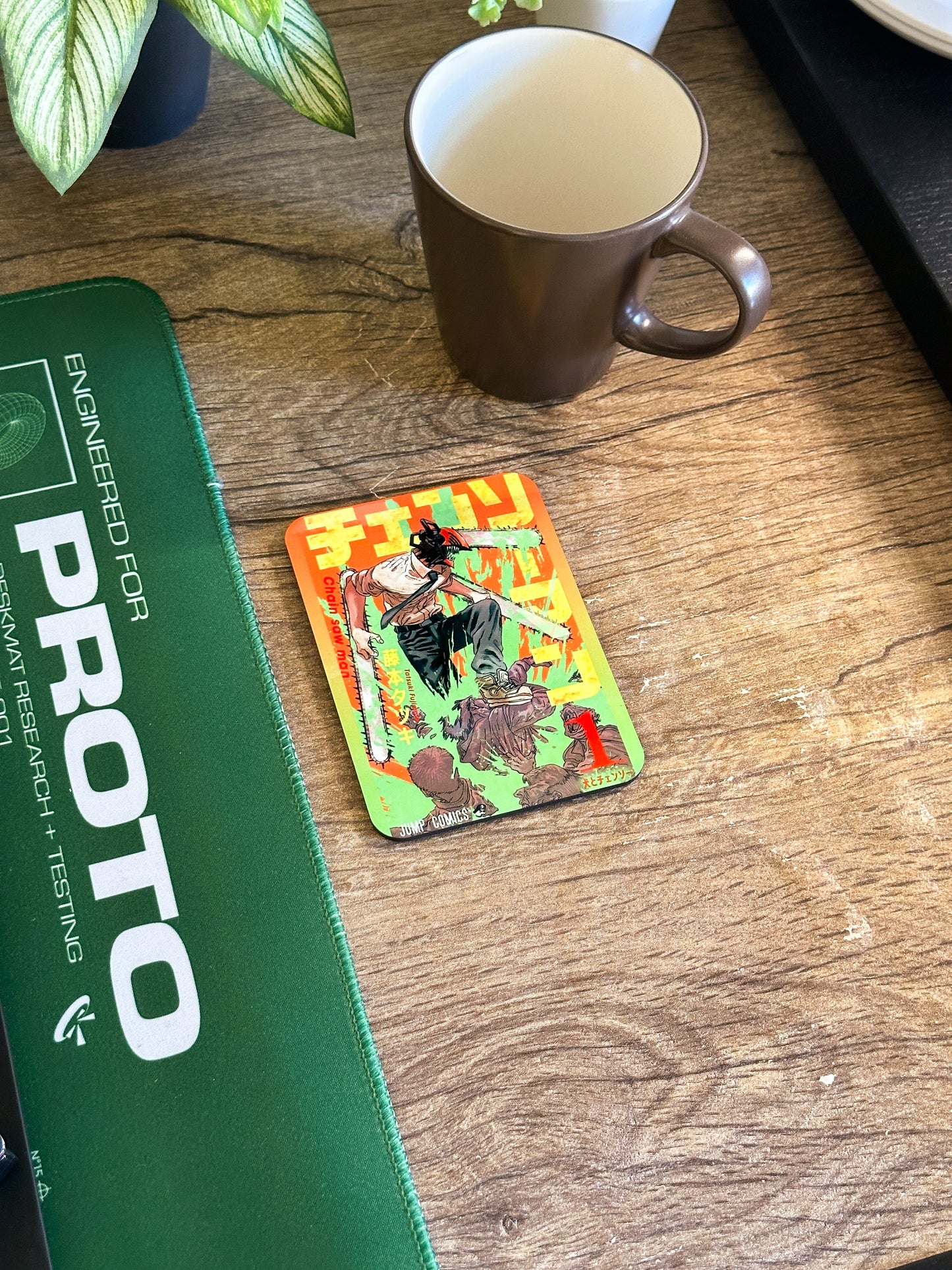 Anime Coaster Set, Wooden Coasters with Gloss Finish.