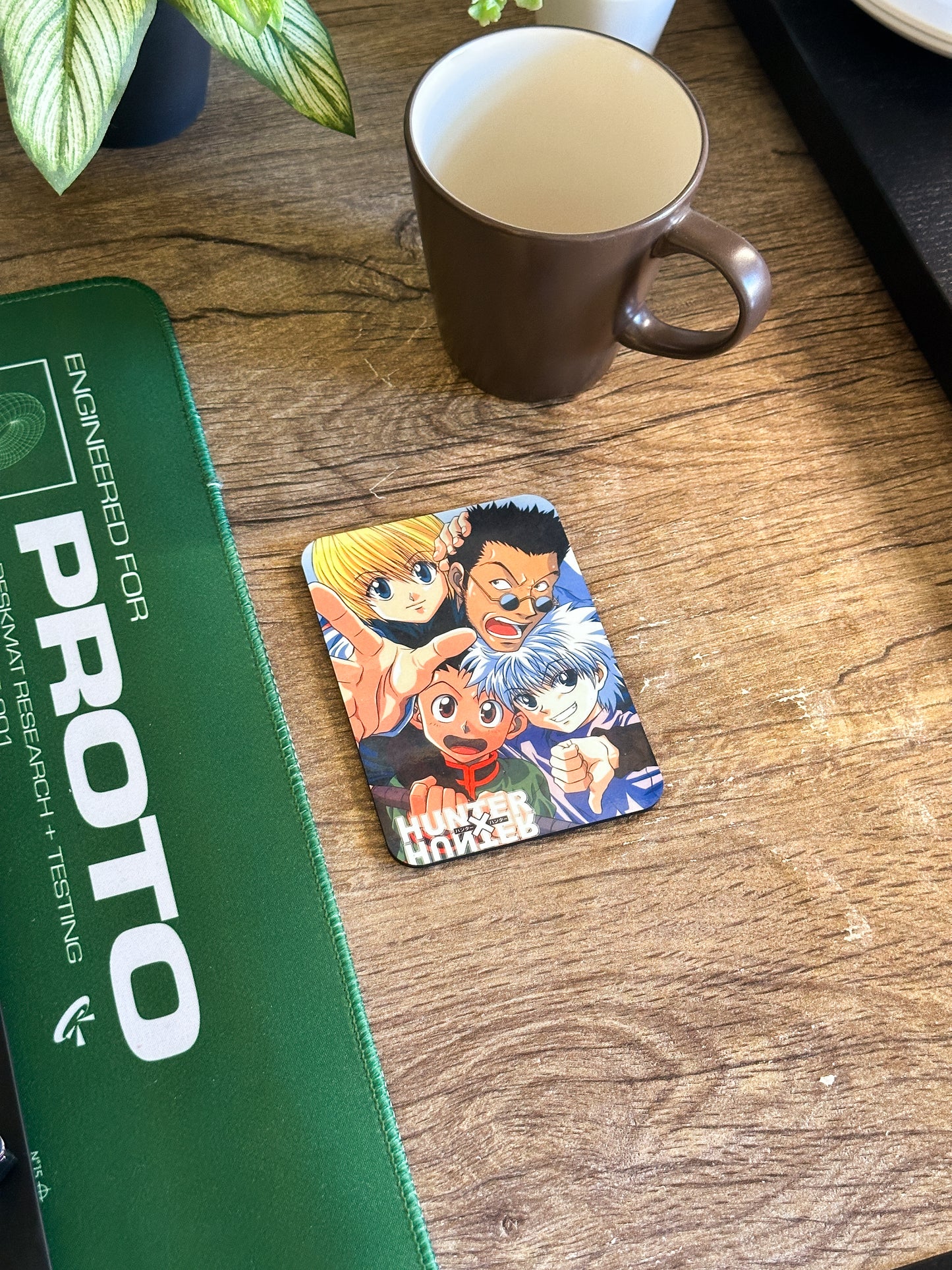 Anime Coaster Set, Wooden Coasters with Gloss Finish.