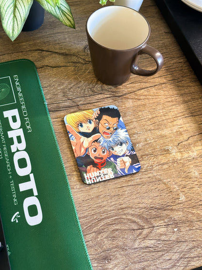 Anime Coaster Set, Wooden Coasters with Gloss Finish.