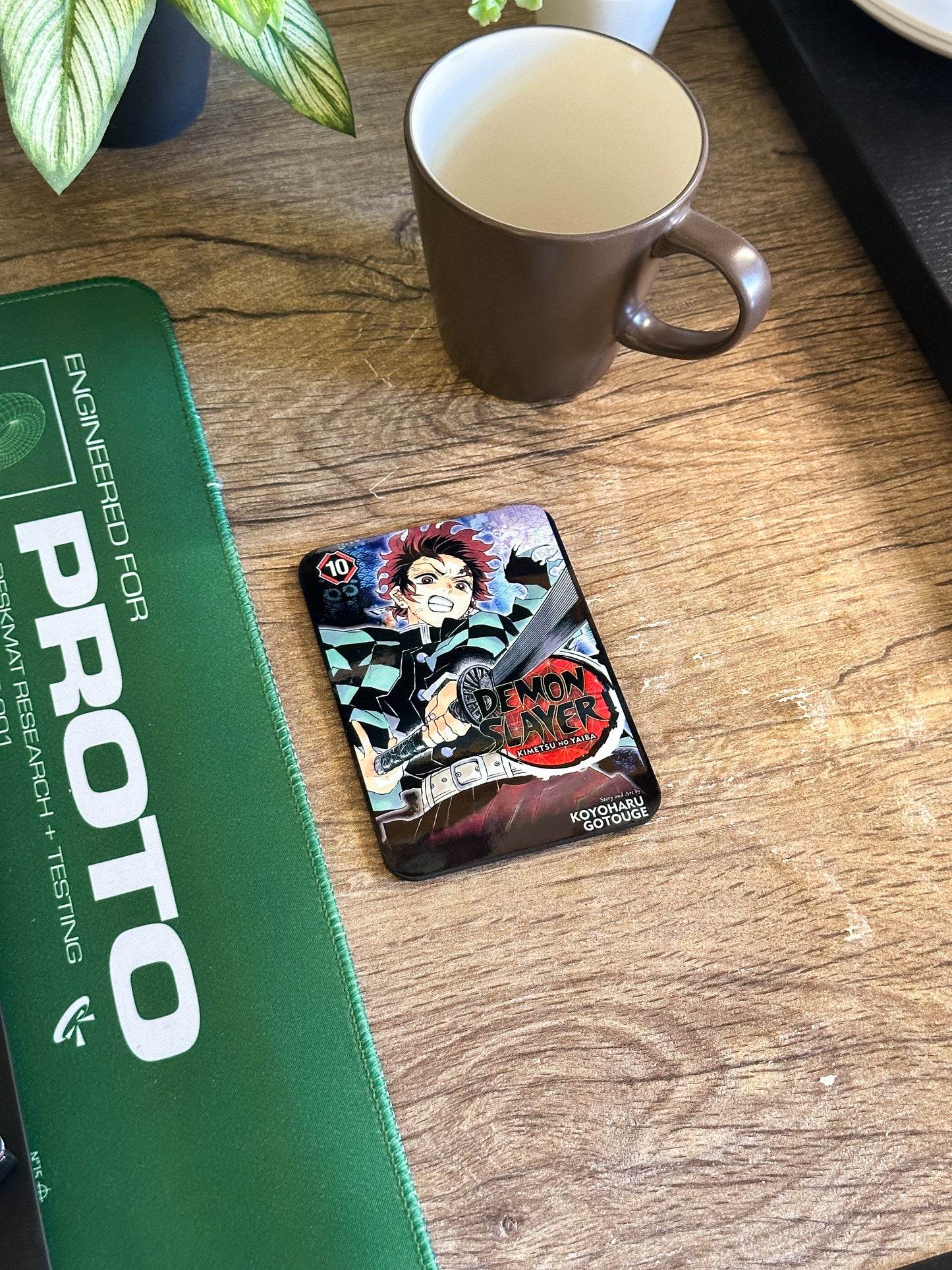 Anime Coaster Set, Wooden Coasters with Gloss Finish.