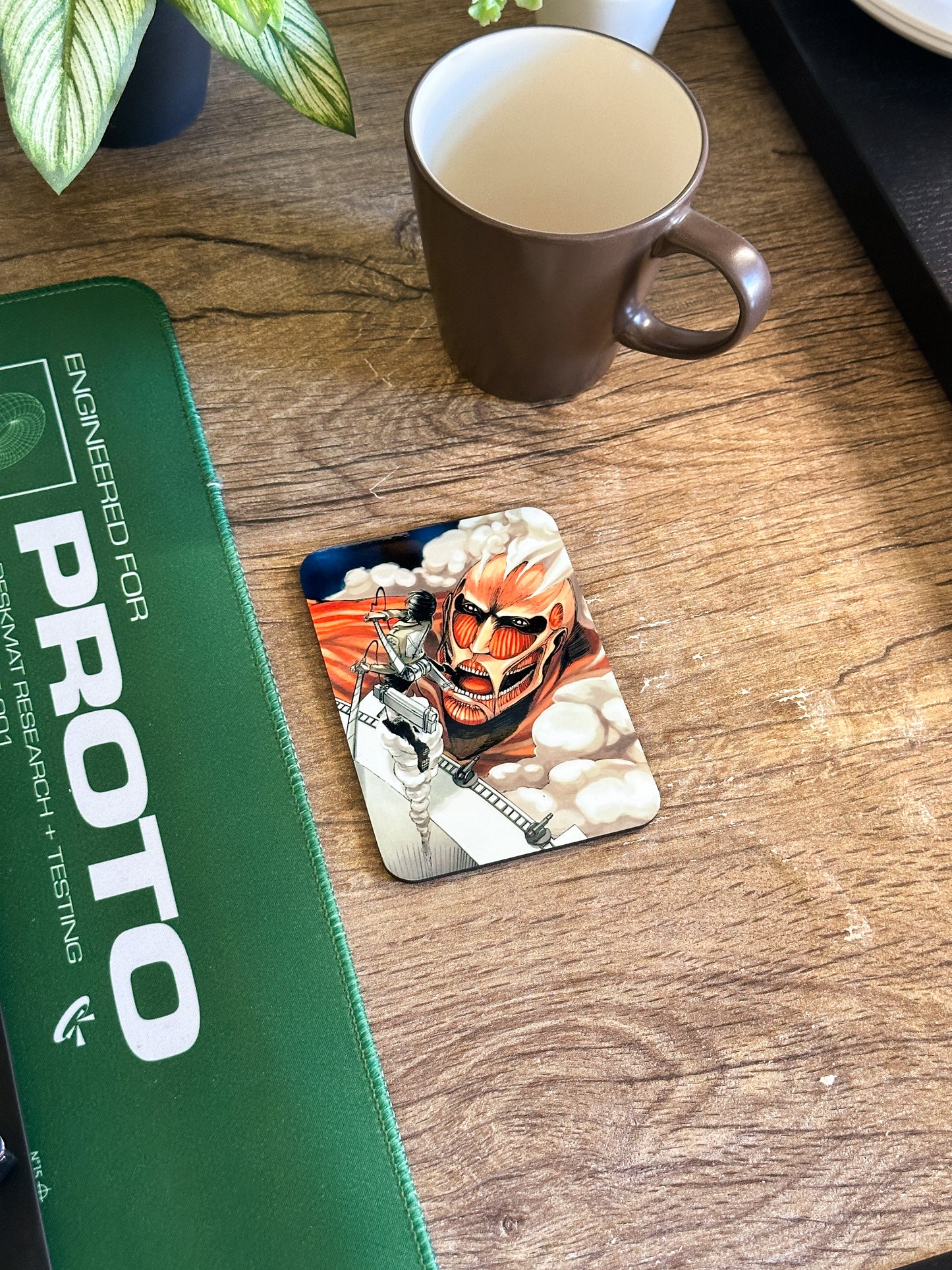 Anime Coaster Set, Wooden Coasters with Gloss Finish.