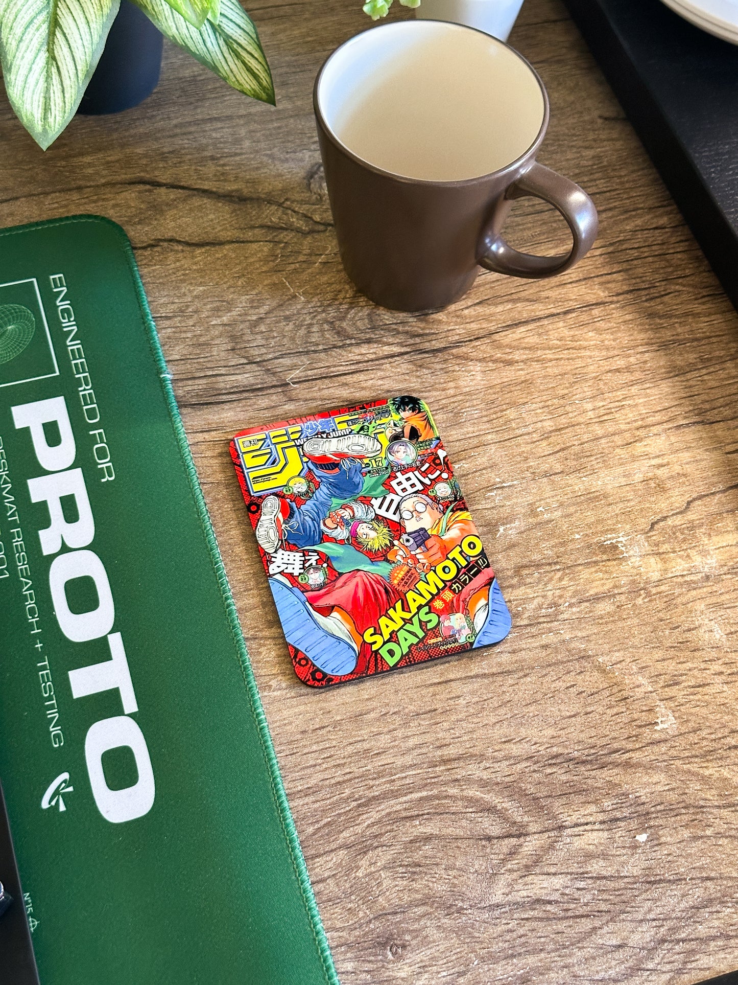 Anime Coaster Set, Wooden Coasters with Gloss Finish.