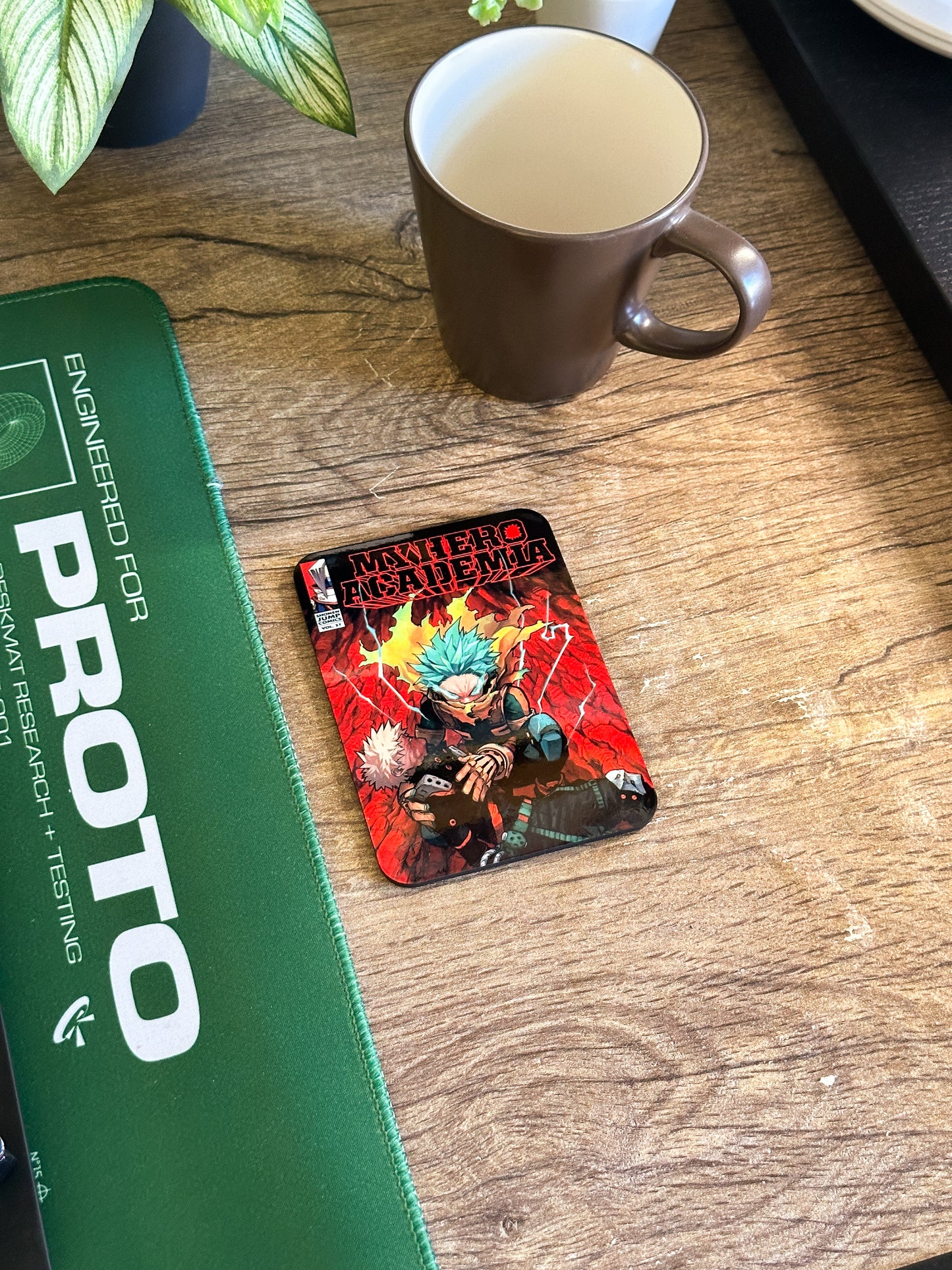 Anime Coaster Set, Wooden Coasters with Gloss Finish.