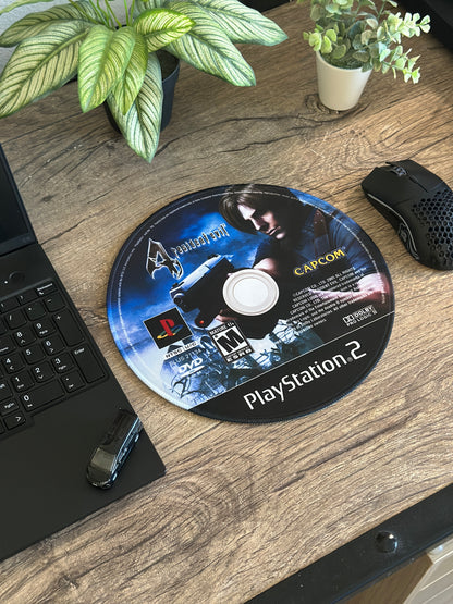 Resident Evil 4 PS2 CD Game Mousepad 9.5 x 9.5in - Gamer Desk Decor