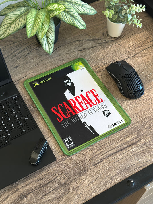 Scarface XBOX Game Cover Mousepad 10 x 7.5in - Gamer Desk Decor