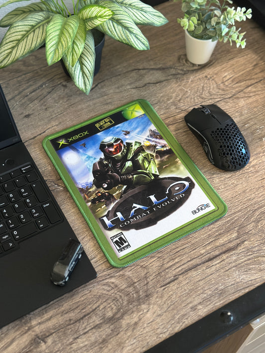 Halo Combat Evolved XBOX Game Cover Mousepad 10 x 7.5in - Gamer Desk Decor