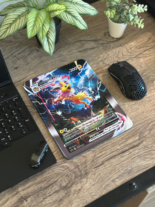 Jolteon VMAX Pokemon TCG Full Art Mousepad 10 x 7.5in - Gamer Desk Decor