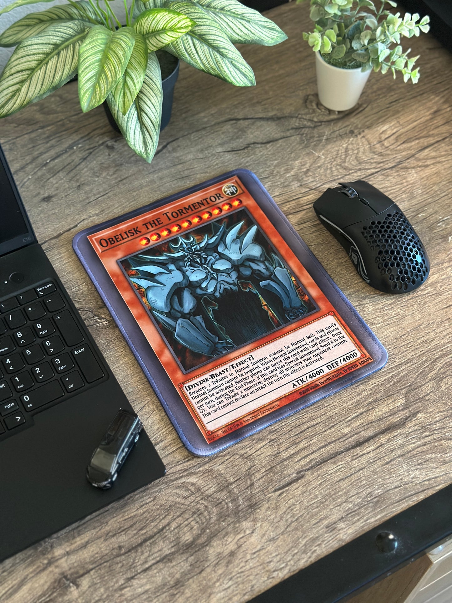Obelisk the Tormenter Yugioh TCG Mousepad 10 x 7.5in - Gamer Desk Decor