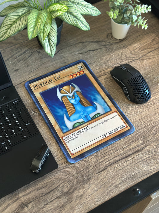 Mystical Elf Yugioh TCG Mousepad 10 x 7.5in - Gamer Desk Decor
