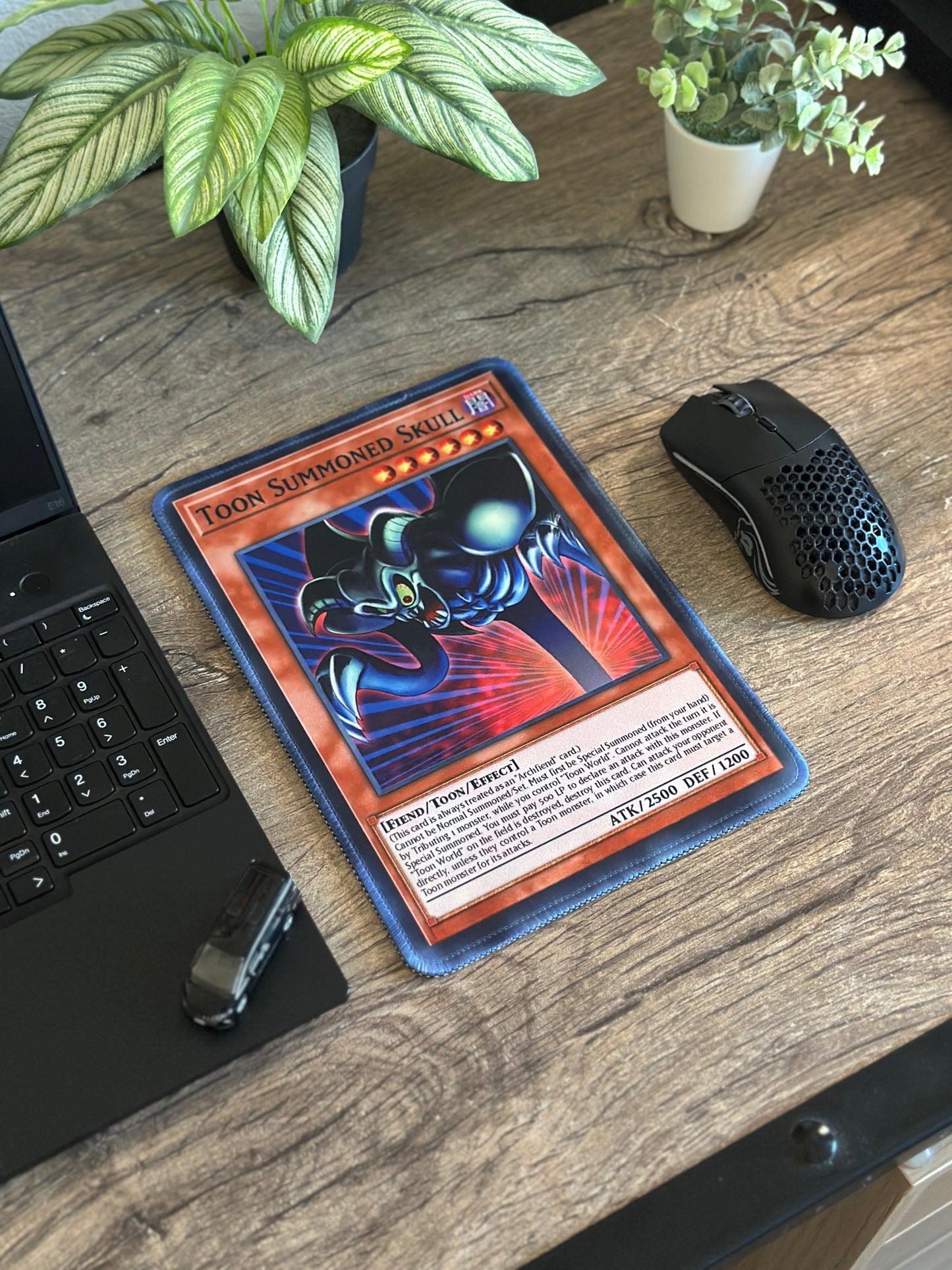 Toon Summoned Skull Yugioh TCG Mousepad 10 x 7.5in - Gamer Desk Decor