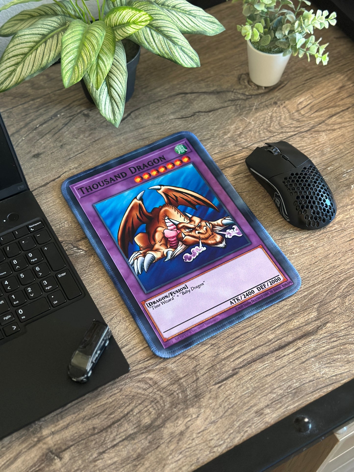 Thousand Dragon Yugioh TCG Mousepad 10 x 7.5in - Gamer Desk Decor