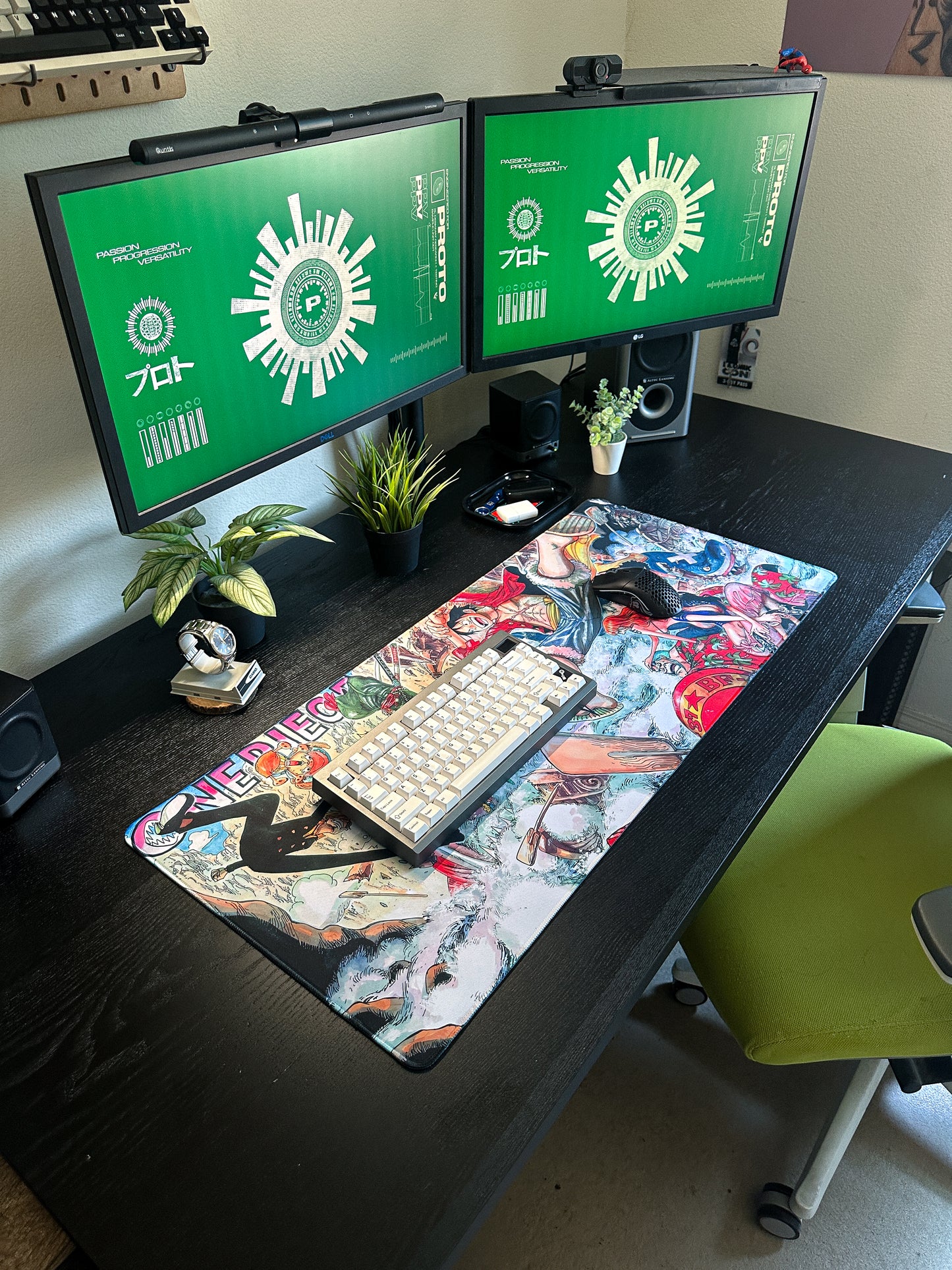 OP Shark Deskmat | 90x40cm | Anime Inspired, Gamer Desk Decor