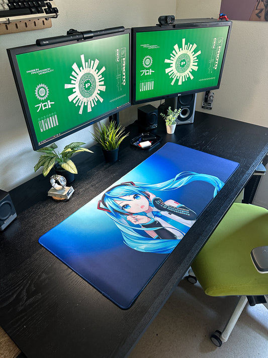 Hatsune Miku Deskmat | 90x40cm | Anime Inspired, Gamer Desk Decor
