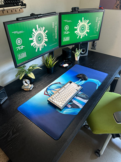Hatsune Miku Deskmat | 90x40cm | Anime Inspired, Gamer Desk Decor