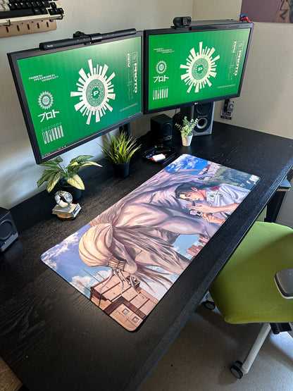 JJK Yuta x Rika Deskmat | 90x40cm | Anime Inspired, Gamer Desk Decor