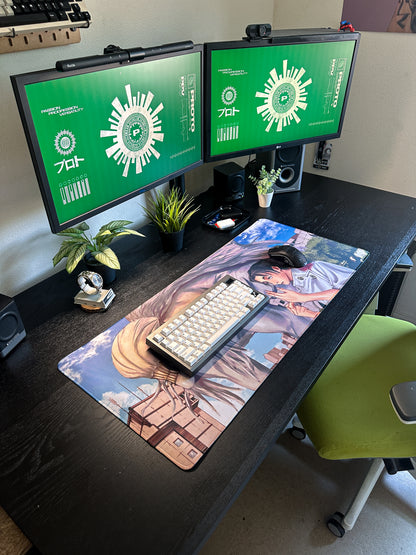 JJK Yuta x Rika Deskmat | 90x40cm | Anime Inspired, Gamer Desk Decor