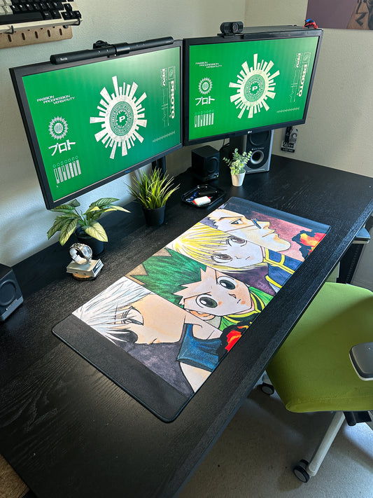 Hunter x Hunter Portraits Deskmat | 90x40cm | Anime Manga Inspired, Gamer Desk Decor