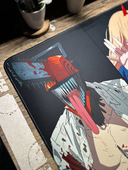 Chainsaw Man Deskmat - Denji, Power, Makima, Aki Mousepad 90x40cm