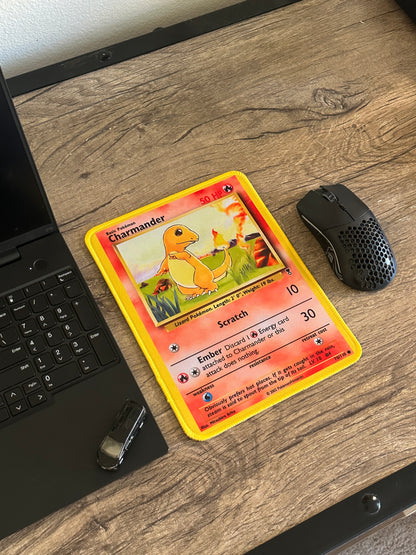 Charmander Base Set Pokemon TCG Mousepad 10 x 7.5in - Gamer Desk Decor