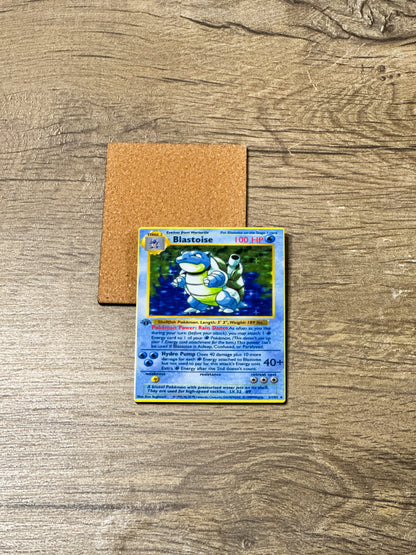 Pokemon Trading Card Game Coasters | 4 Pack Set | Charizard, Pikachu, Blastoise, Mew