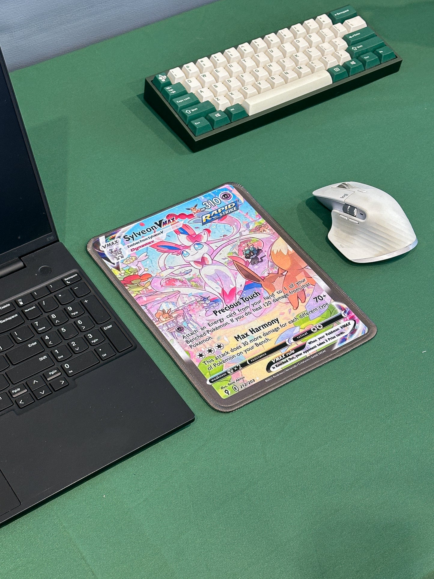 Sylveon VMAX Pokemon TCG Full Art Mousepad 10 x 7.5in - Gamer Desk Decor