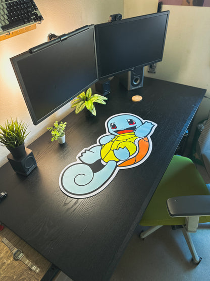 Pokemon Squirtle Deskmat | 90x40cm, Die Cut | Anime Inspired