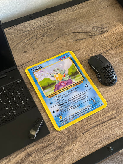 Squirtle Base Set Pokemon TCG Mousepad 10 x 7.5in - Gamer Desk Decor