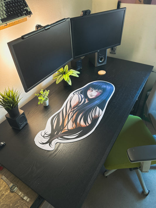 Tomie Junji ito Deskmat | 90x40cm, Die Cut | Anime Inspired