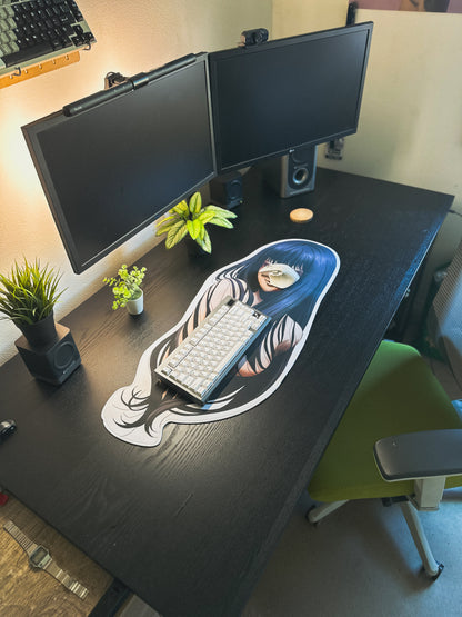 Tomie Junji ito Deskmat | 90x40cm, Die Cut | Anime Inspired
